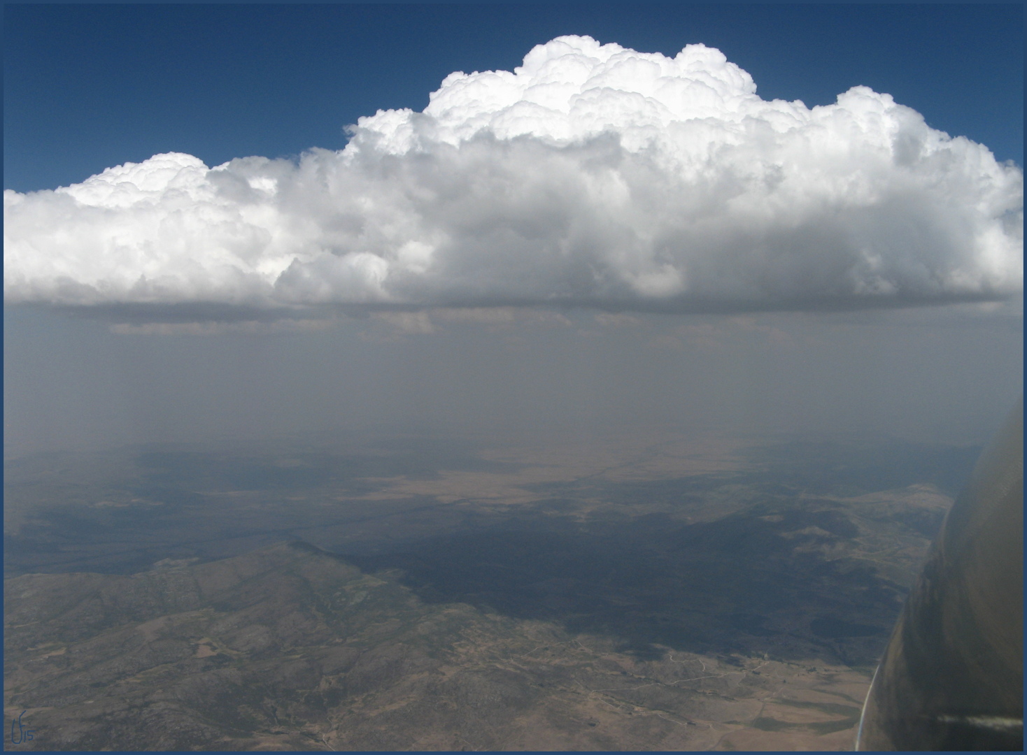 Vases de cumulus  4500m  l'Ouest
                d'Avila